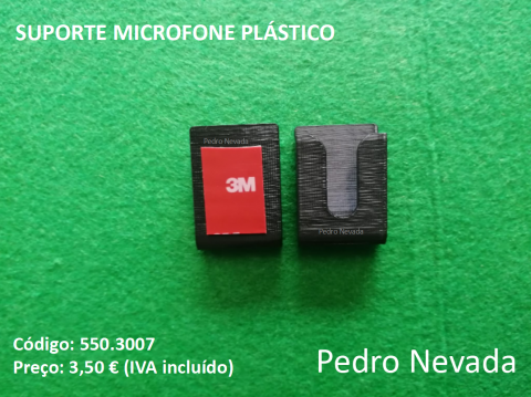 SUPORTE MICROFONE PLÁSTICO - Pedro Nevada