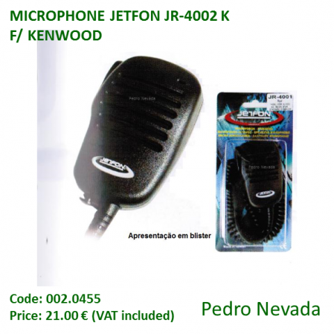MICROPHONE JETFON JR-4002 F/ KENWOOD - Pedro Nevada