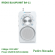 RÁDIO BLAUPUNKT BA-11 - Pedro Nevada