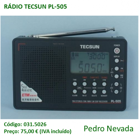 RÁDIO TECSUN PL-505 - Pedro Nevada