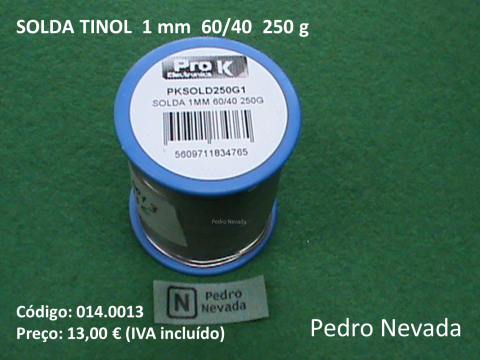 SOLDA TINOL  1 mm  60/40  250 g - Pedro Nevada