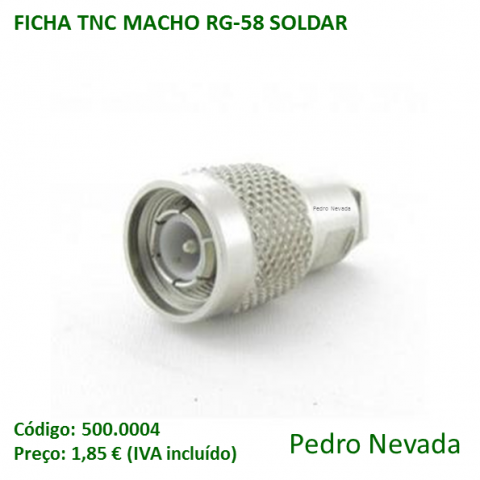 FICHA TNC MACHO RG-58 SOLDAR - Pedro Nevada