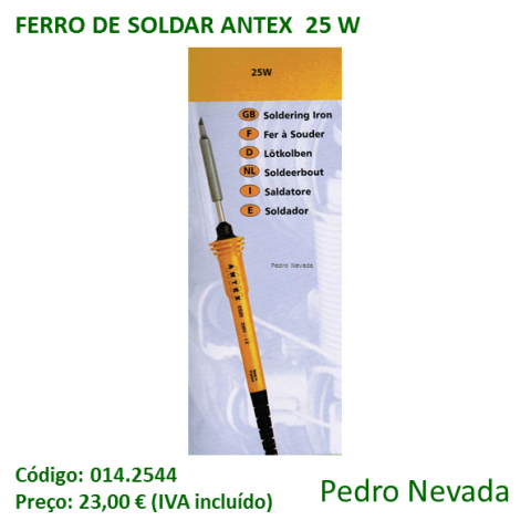 FERRO DE SOLDAR ANTEX  25 W - Pedro Nevada