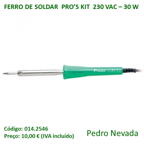 FERRO DE SOLDAR PRO'S KIT  230 VAC - 30 W - Pedro Nevada