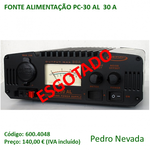 FONTE DE ALIMENTAÇÃO PC-30 AL  30 A - Pedro Nevada