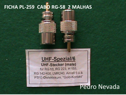 FICHA PL-259  CABO RG-58  2 MALHAS - Pedro Nevada