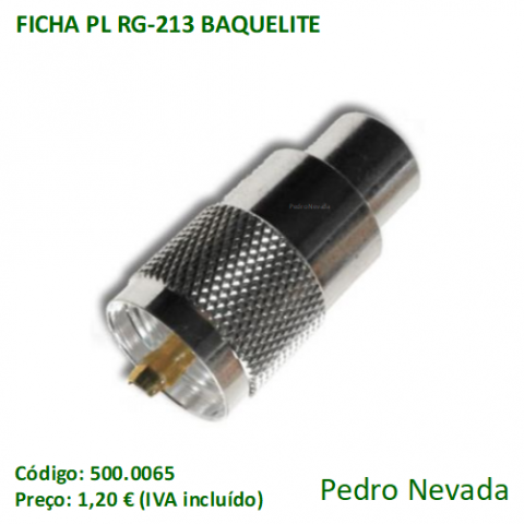 FICHA PL RG-213 BAQUELITE - Pedro Nevada