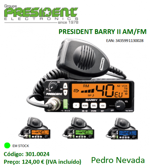 RÁDIO PRESIDENT BARRY II AM/FM - Pedro Nevada