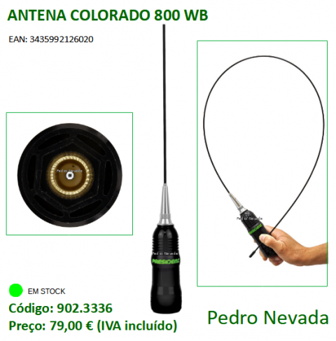 ANTENA PRESIDENT COLORADO 800 WB - Pedro Nevada