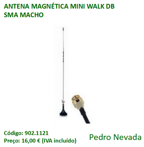 ANTENA MAGNÉTICA MINI WALK DB SMA MACHO - Pedro Nevada