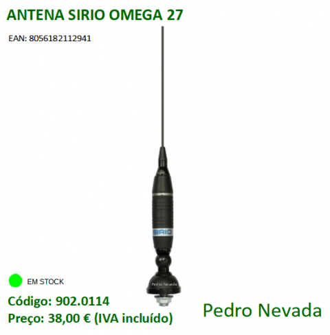 ANTENA SIRIO OMEGA 27 - Pedro Nevada