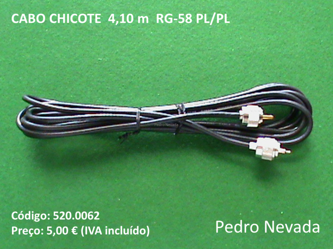 CABO CHICOTE 4,10 m RG-58 PL/PL - Pedro Nevada