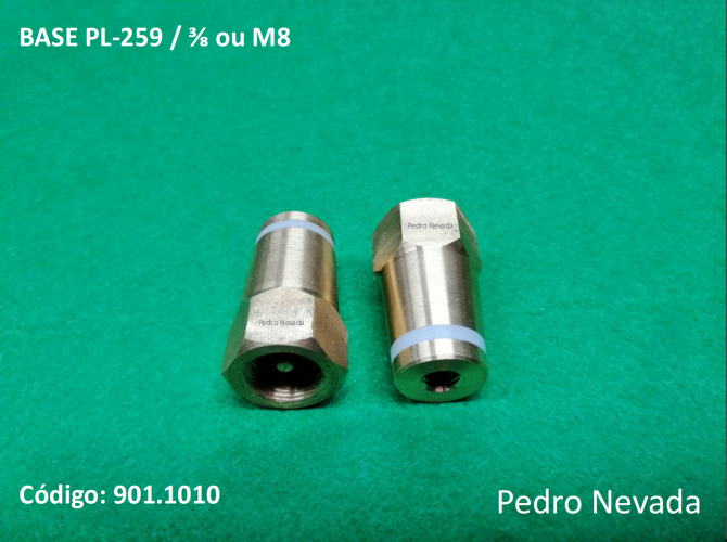 BASE PL-259 / 3/8 ou M8 - Pedro Nevada