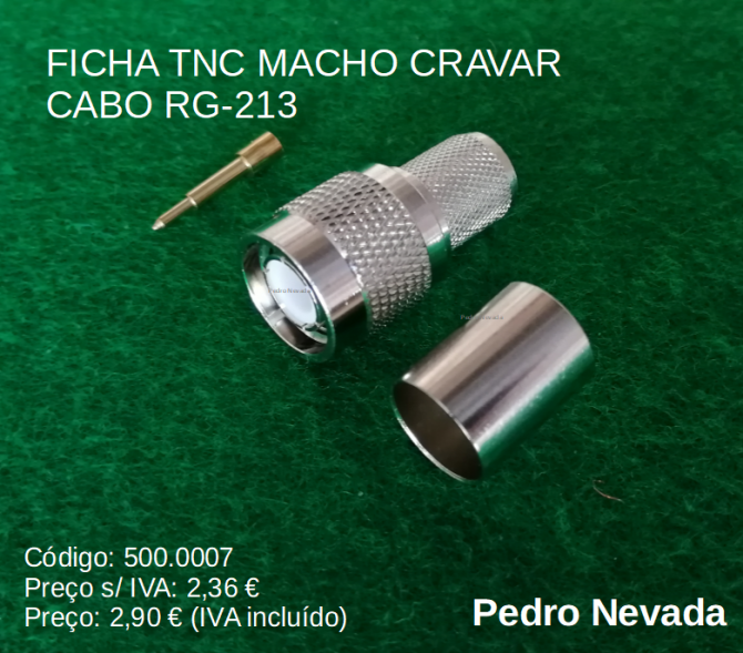 FICHA TNC MACHO CRAVAR CABO RG-213 - Pedro Nevada