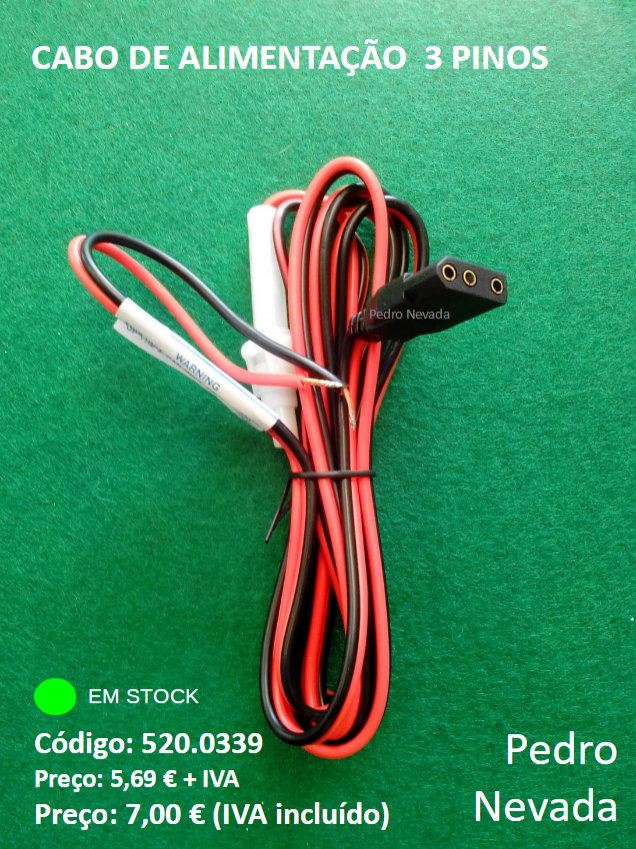 CABO DE ALIMENTAÇÃO DE 3 PINOS - Pedro Nevada