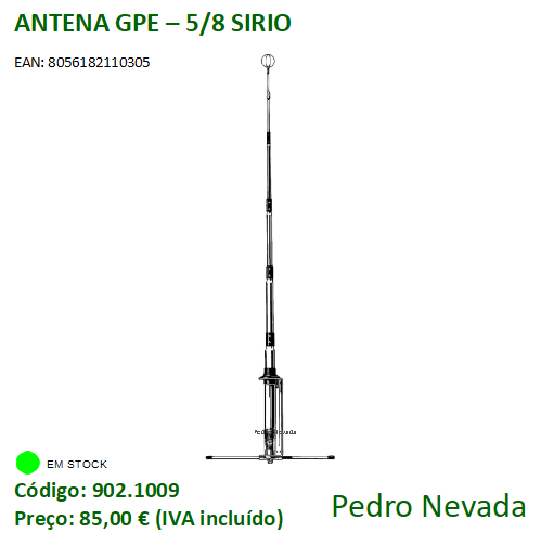 ANTENA GPE - 5/8 SIRIO - Pedro Nevada