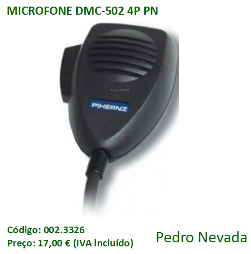 MICROFONE DMC-502 4P REDUZIDO - Pedro Nevada