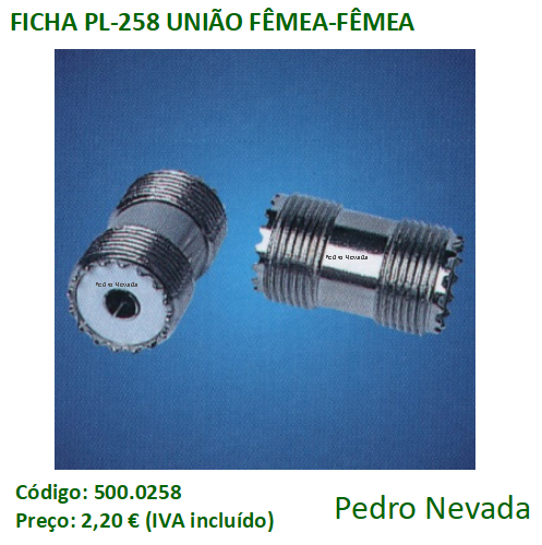 FICHA PL-258 UNIÃO FÊMEA-FÊMEA CURTA MR-590 - Pedro Nevada