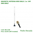 MAGNETIC ANTENNA MINI WALK  2 m  VHF SMA MALE - Pedro Nevada