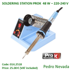 SOLDERING STATION PROK 48 W - 220-240 V - Pedro Nevada