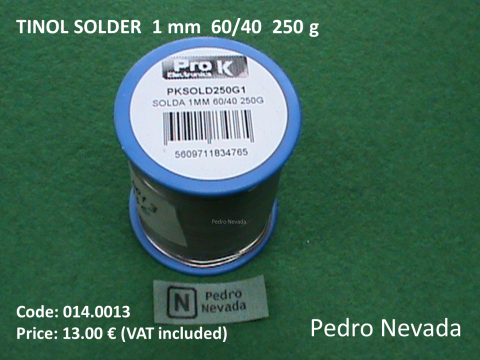TINOL SOLDER 1 mm 60/40 250 g - Pedro Nevada