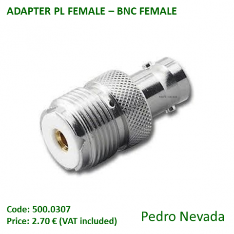 ADAPTER PL FEMALE - BNC FEMALE - Pedro Nevada