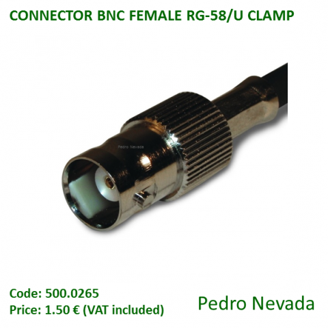 CONNECTOR BNC FEMALE RG-58/U CLAMP - Pedro Nevada