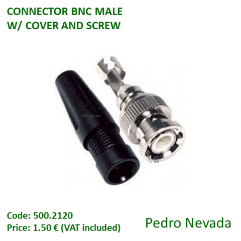 CONNECTOR BNC MALE W/ COVER AND SCREW - Pedro Nevada