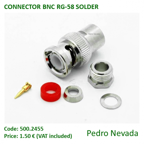 CONNECTOR BNC RG-58 SOLDER - Pedro Nevada