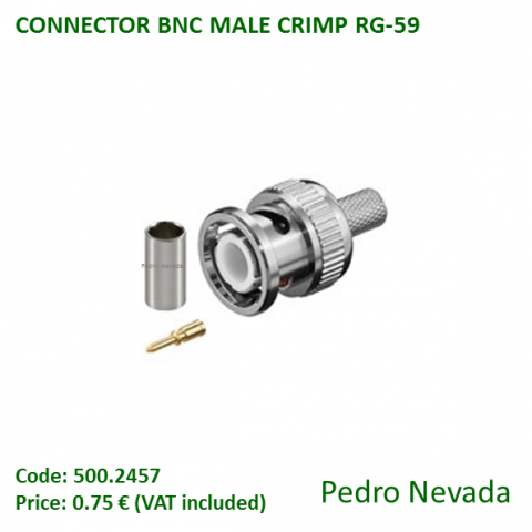 CONNECTOR BNC MALE CRIMP RG-59 - Pedro Nevada