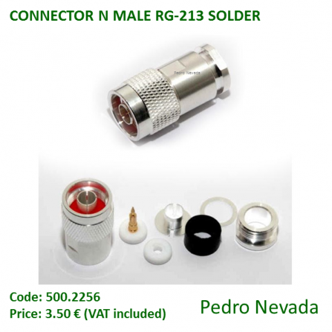 CONNECTOR N MALE RG-213 SOLDER - Pedro Nevada