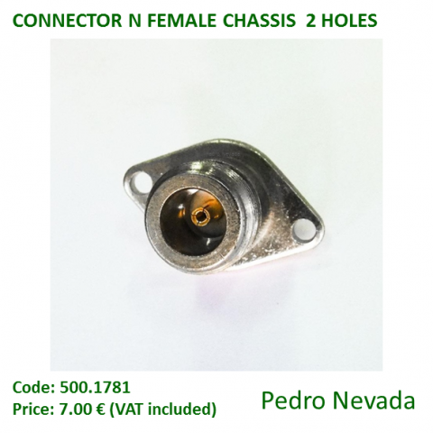 CONNECTOR N FEMALE CHASSIS  2 HOLES - Pedro Nevada