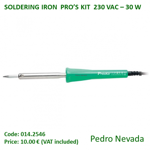 SOLDERING IRON  PRO'S KIT  230 VAC - 30 W - Pedro Nevada