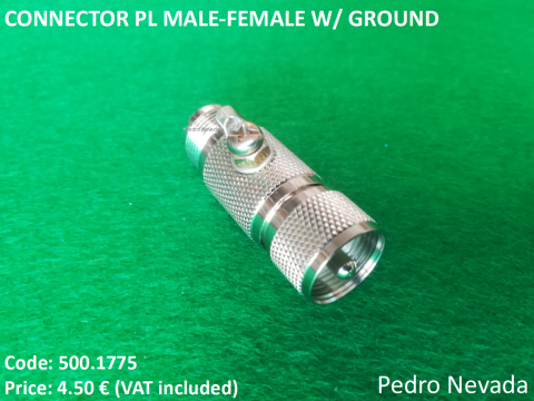 CONNECTOR PL MALE-FEMALE W/ GROUND - Pedro Nevada