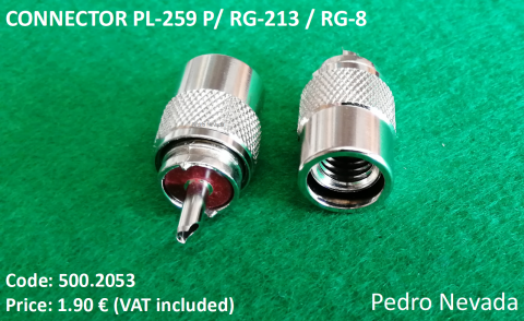 CONNECTOR PL-259 F/ RG-213 / RG-8 - Pedro Nevada