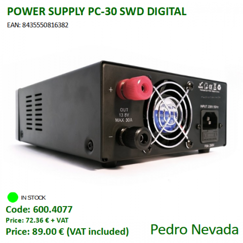POWER SUPPLY PC-30 SWD DIGITAL - Pedro Nevada