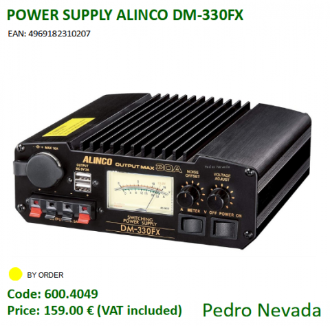 POWER SUPPLY ALINCO DM-330FX - Pedro Nevada