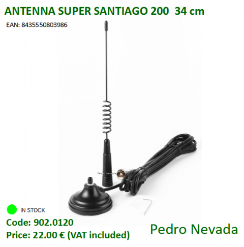 ANTENNA SUPER SANTIAGO 200  34 cm - Pedro Nevada