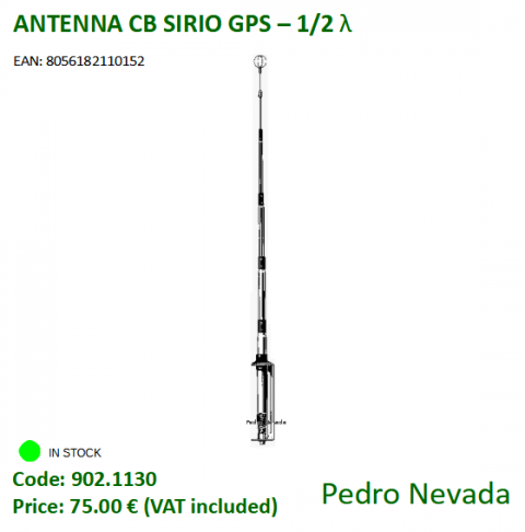 ANTENNA CB SIRIO GPS - 1/2 λ - Pedro Nevada
