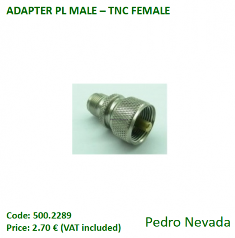 ADAPTER PL MALE - TNC FEMALE - Pedro Nevada