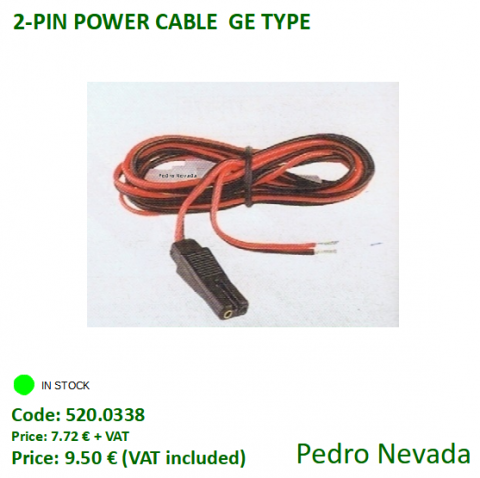 2-PIN POWER CABLE GE TYPE - Pedro Nevada