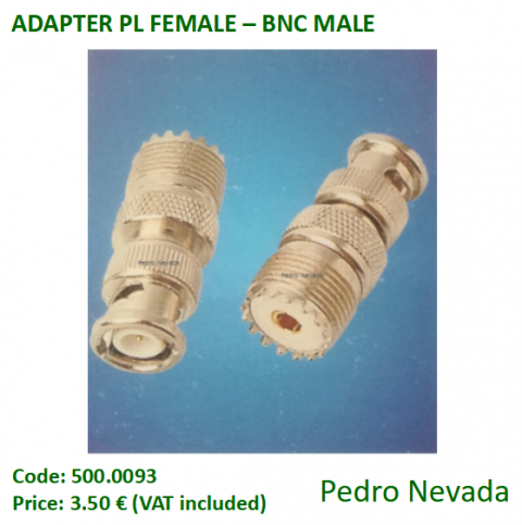 ADAPTER PL FEMALE / BNC MALE - Pedro Nevada