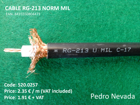 CABLE RG-213  NORM MIL - Pedro Nevada