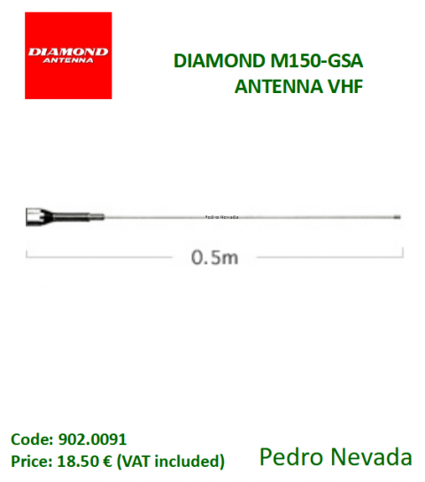 ANTENNA VHF DIAMOND M150-GSA - Pedro Nevada