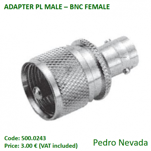 ADAPTER PL MALE - BNC FEMALE - Pedro Nevada