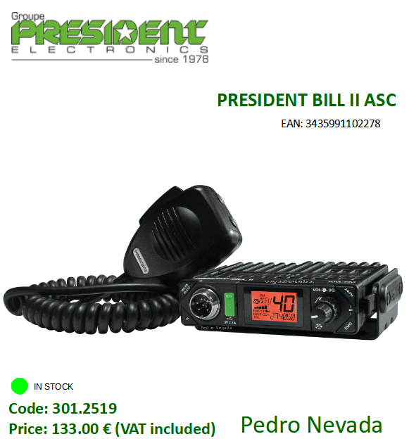 RADIO PRESIDENT BILL II ASC - Pedro Nevada