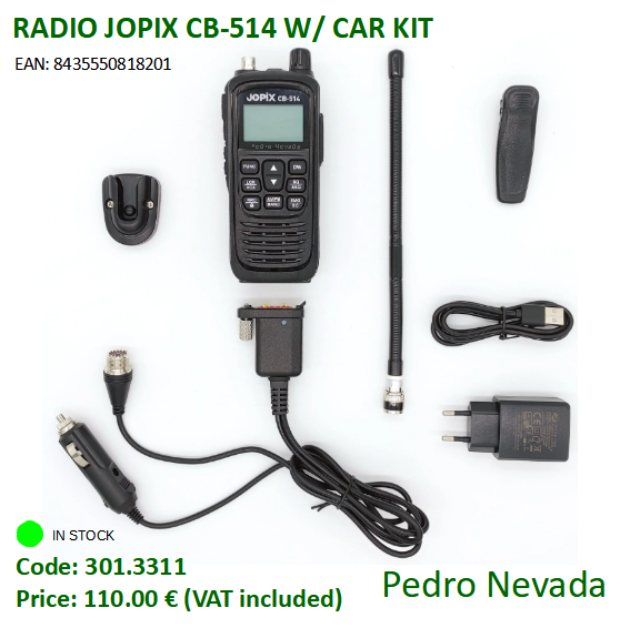 RADIO JOPIX CB-514 W/ CAR KIT - Pedro Nevada
