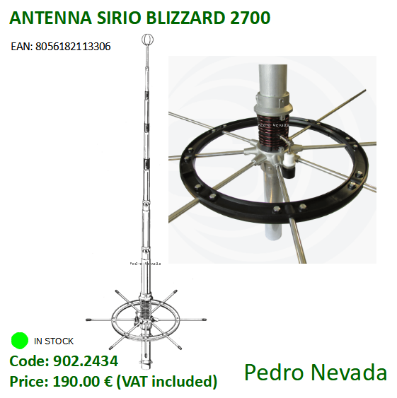 ANTENNA SIRIO BLIZZARD 2700 - Pedro Nevada