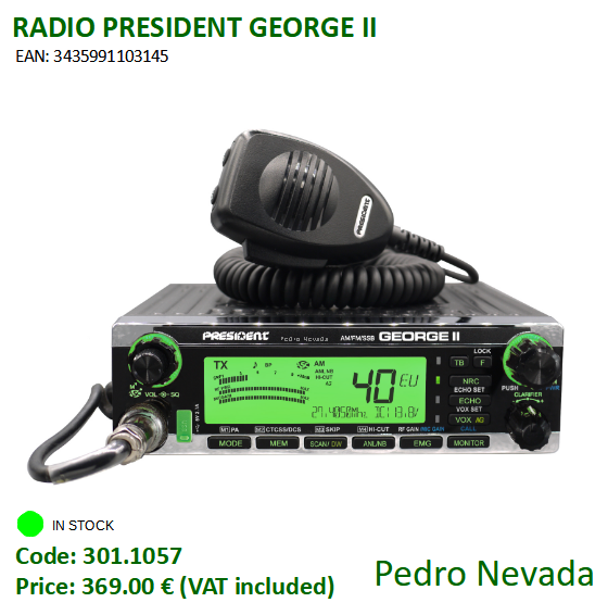 CB RADIO PRESIDENT GEORGE II - Pedro Nevada