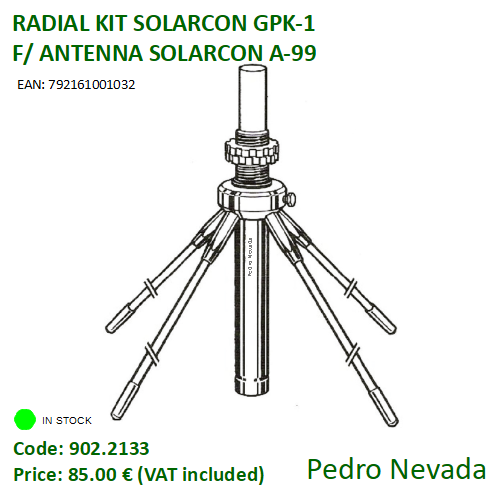 RADIAL KIT SOLARCON GPK-1 F/ ANTENNA A-99 - Pedro Nevada